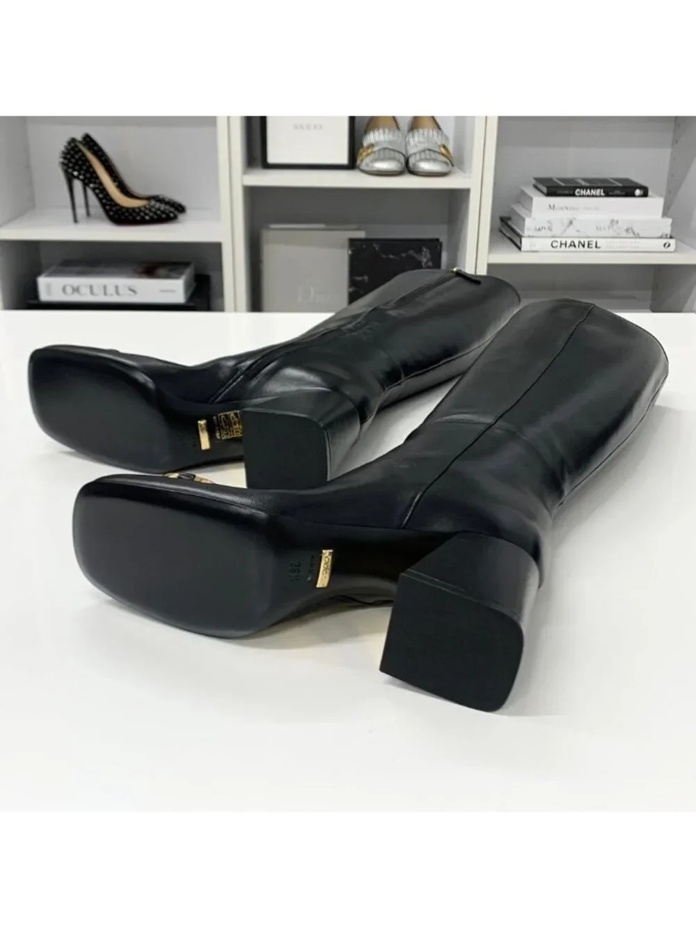 Gucci Horsebit Leather Long Boots Black
